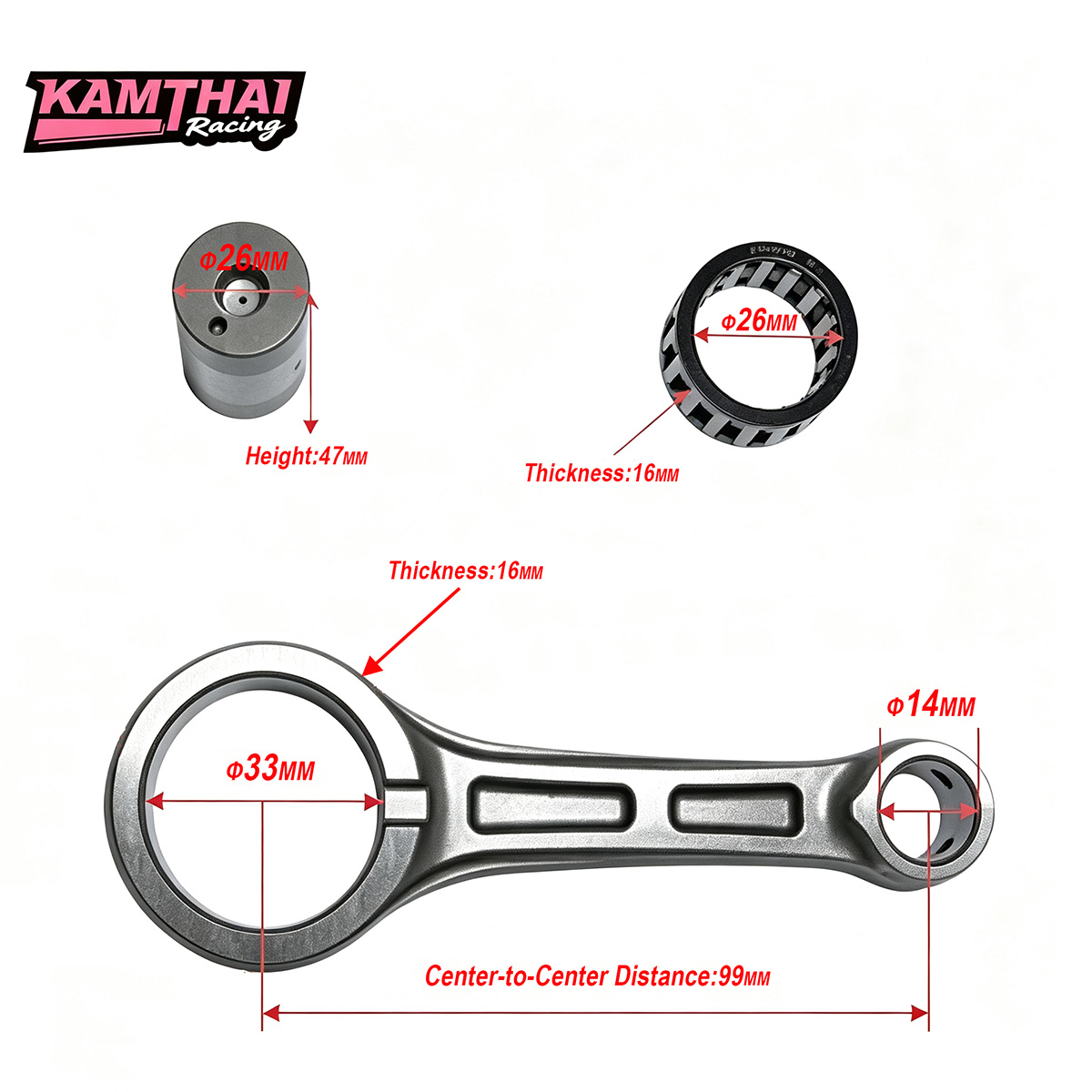 KAMTHAI CNC Machined Connectin - огляд і ціна Motorcycle Crankshaft