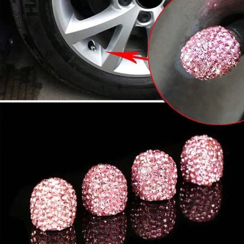 2/4PCS Diamond Car Tire Valve  - огляд і ціна Motorcycle Valve Cover